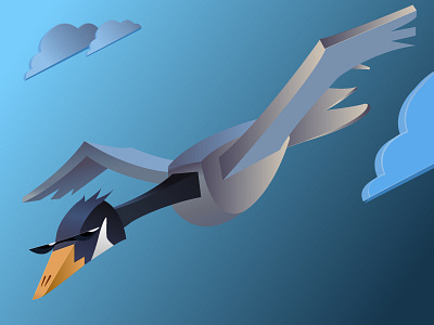 Flying Duck 3d duck illustration smart vector