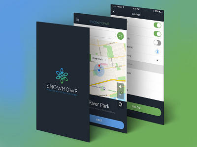 SNOWMOWR iOS APP Design