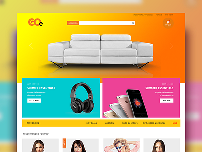 Multi Vendor Ecommerce Platform colorful design ecommerce graphics site store ui user interface ux web website