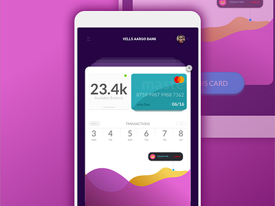 Financial App android app bank banking card credit finance financial ios mac online sketch