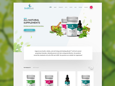 Natural Supplements E-commerce Website cart ecommerce green healthy natural product san francisco shopping ui user interface website