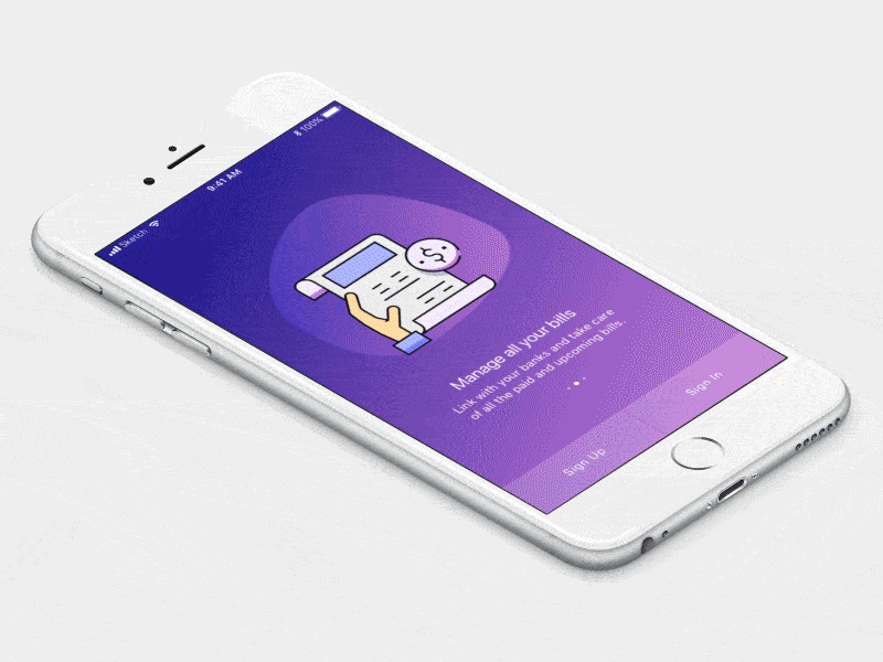 Onboarding Screen Animation animation app branding corporate design elegant flat graphics illustration ios mobile onboarding type ui user interface ux vector web