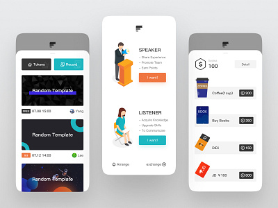Speech App app design illustrations information iphone listener speaker ui user ux