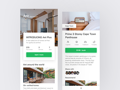 Ant Homestay app graphic illustrations information iphone kit movie ui user ux