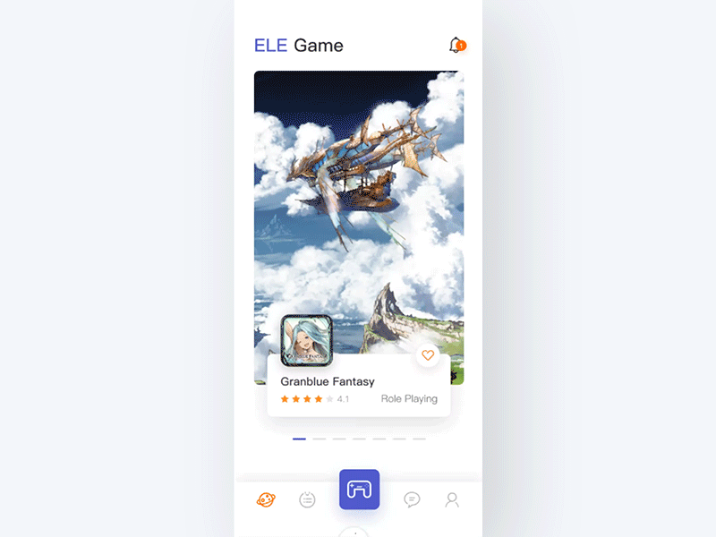 Ele Game Cloud Gif app cloud game graphic illustrations information iphone kit ui user ux
