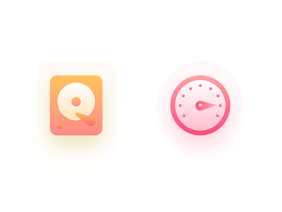 Some Project's Icons acceleration clean hard disk icon icons design illustration minimal