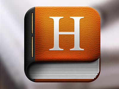 Icon For App book icon iphone leather paper