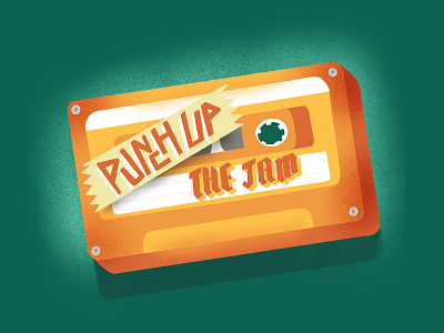Punch Up the Jam Cassette Tape Illustration branding design editorial design editorial illustration handlettering illustration layout layoutdesign typography vector