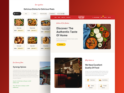 Synergy's Court Restaurant Website branding ecommerce restaurant ui website