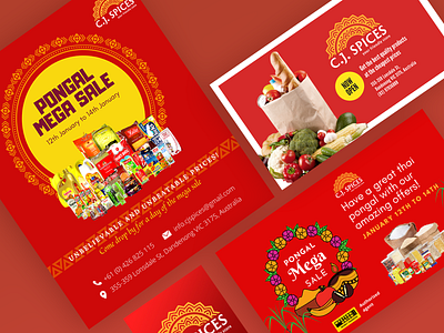 Festival offer poster for a grocery shop brochure festival offer flyer grocery shop poster red