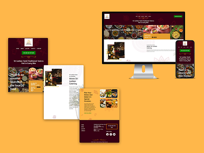 Website Mockup for Catering Services branding logo restaurant visual identity website