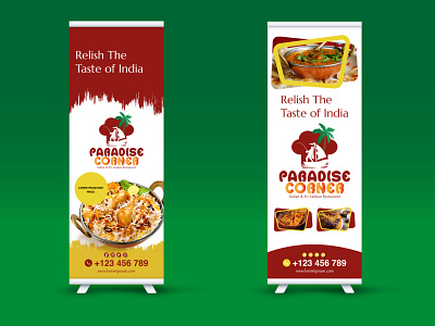 Stand UP Banner Mockups for Restaurant branding design logo restaurant visual identity