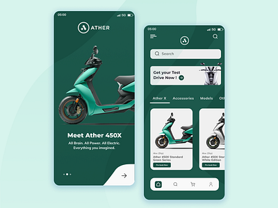 Mobile App for Ather EV Bikes