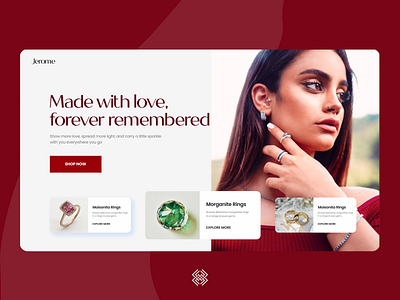 Jewelry Website Design classy clean daily design e commerce e shop ecommerce fashion jewelery landing page online story photography shop store website