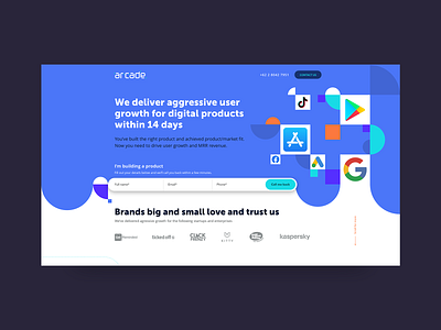 Arcade MKT Team Landing page