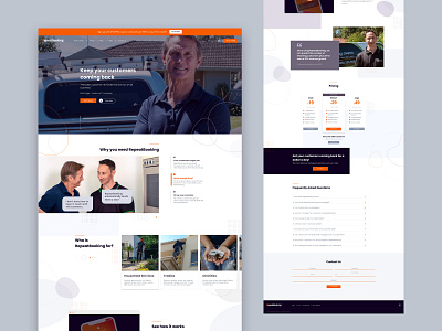 RepeatBooking website design saas website single page startup ui website website design