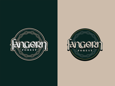 Fangorn Forest branding illustration logo lord of the rings tolkien typography vector