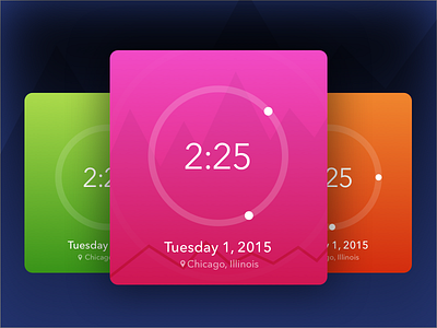 Clock Widgets clock colorful colors flat ui minimal minimalistic mobile time ui vibrant colors widgets
