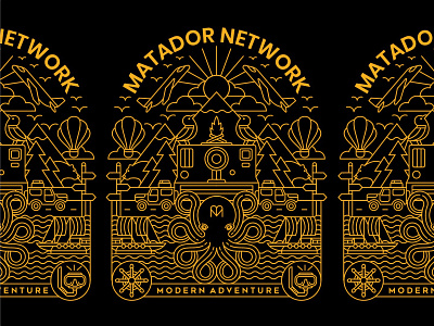 MATADOR FINAL adventure art design geometric hotel illustration line lineart logo modern monoline t shirt travel travel agency travel app traveling typography