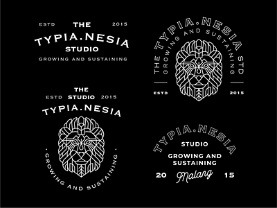 TYPIA NESIA T-SHIRT apparel apparel design apparel graphics apparel logo art black white clothing clothing brand clothing label geometric lettering line lineart lion logo logo design logotype merchandise minimal monoline