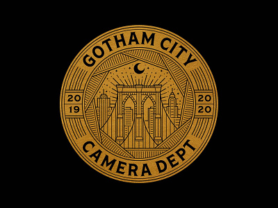 Gotham City apparel camera city clothing design geometric gold gotham graphic design illustration lineart logo minimal monoline photography popular screenprinting skilline studio t shirt