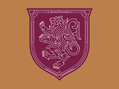 Gryffindor apparel badge branding clothing design geometric graphic design illustration line lineart logo monoline