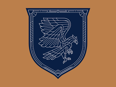 Ravenclaw apparel badges branding design eagle geometric illustration line lineart logo minimal monoline t shirt
