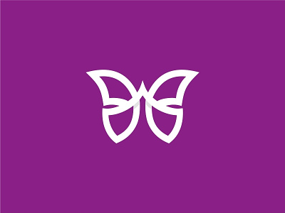 Butterfly butterfly identity logo mark minimal monoline symbol