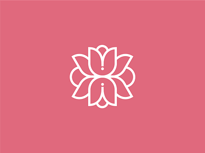 Flower Mark geometric identity logo mark minimal monoline symbol