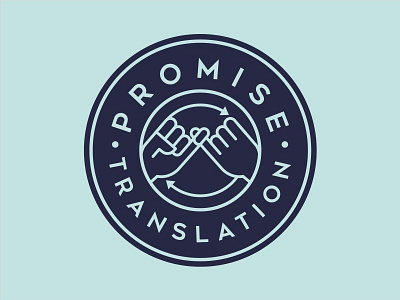 Promise Translation iconic identity logo mark minimal monoline symbol