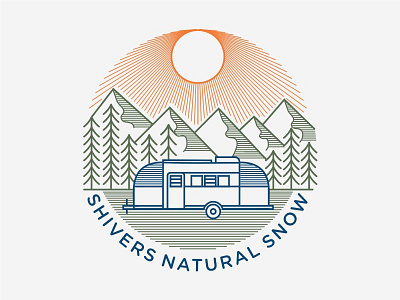 Shivers Natural Snow iconic identity logo mark minimal monoline symbol