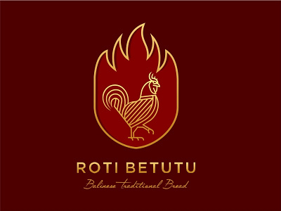 Roti Betutu art bali bread chicken hots line logo