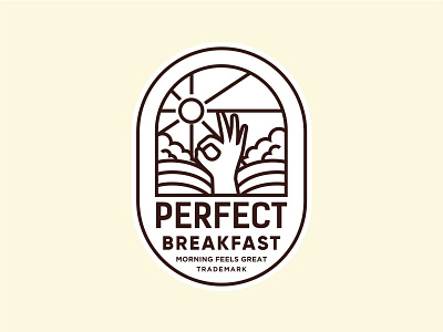 Prefect Breakfast artist badge band emblem lineart mark minimalist monoline simple symbol