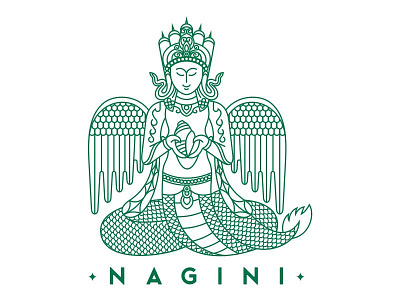 Nagini art illustration kanya line logo monoline naga nagini