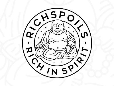 RICHSPOILS art buddha line lineart monoline rich simple