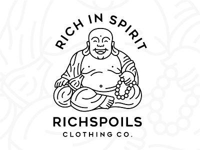 RICHSPOILS art buddha line lineart monoline rich simple