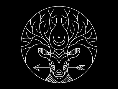 Nature Deer deer design forest geometric iconic illustration line lineart logo mark minimal monoline nature simple