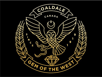 Coaldale badge badgedesign branding design coat of arms crest logo logo design logotype luxurious modern monoline