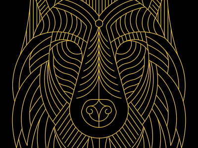 Nature wolf animal animalhead apparel branding clothing clothing brand design gold illustration lineart nature nature illustration t shirt t shirt design t shirt illustration unique wild animal wolf wolf logo wolfhead