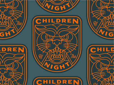 Children of the night badge badge logo badges brand branding clothing clothing label design geometric illustration labels line lineart logo mark monoline patch patches t shirt typography