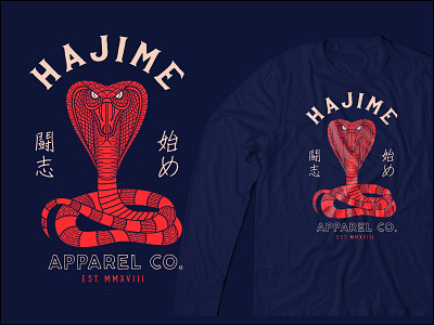 HAJIME SNAKE apparel apparel design apparel graphics art design geometric illustration line lineart martial art monoline popular snake t-shirt