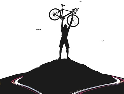 The Hills final bicycle illustration poster
