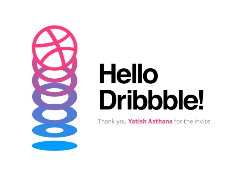 Hello Dribbble! animation dribbble first hello shot