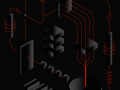 Isometric Schema by Alon Baum for AOS / Array Of Stars on Dribbble