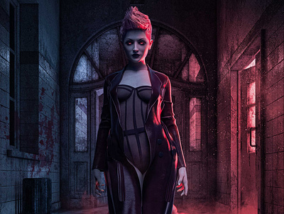 Vampire Woman 3d art composite digitalart graphic design graphicart photoshop