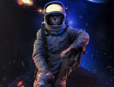 Floating in Space art astronaut composite digitalart graphic design graphicart photoshop