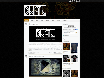 Dwail's website : Home page band dark dwail metal music orange