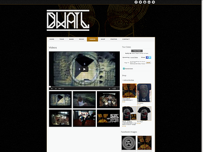 Dwail's website : Videos page band black dark dwail music orange videos