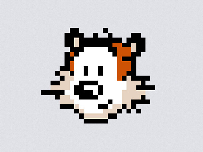Hobbes head in pixel art hobbes pixel pixel art tiger