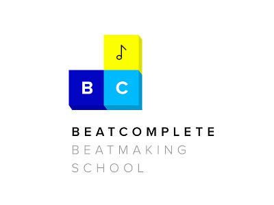 Beat Complete beat blocks identity logo music school